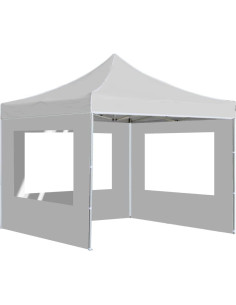 Carpa de Fiesta Plegable ZQQLVOO 290x290 cm Blanca Impermeable 2