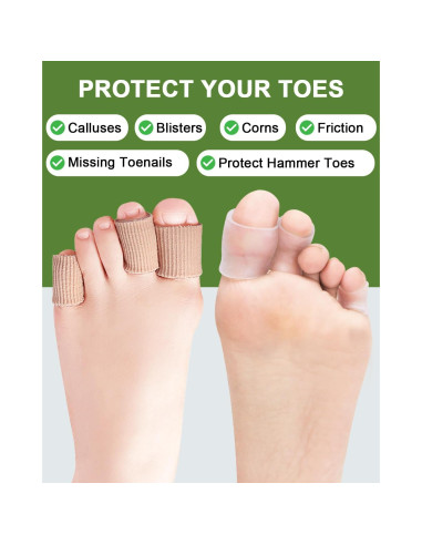16 Fundas de Gel para Dedos del Pie BLATOWN - Alivio Juanetes