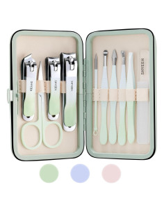 Kit de Manicura y Pedicura SYHEEH 10 Piezas Acero Carbono