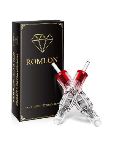 Agujas de Cartucho para Tatuaje Romlon - 20 Piezas Estériles 9RM