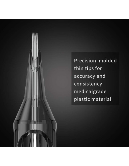 Agujas de Cartucho para Tatuaje Romlon - 20 Piezas Estériles 9RM