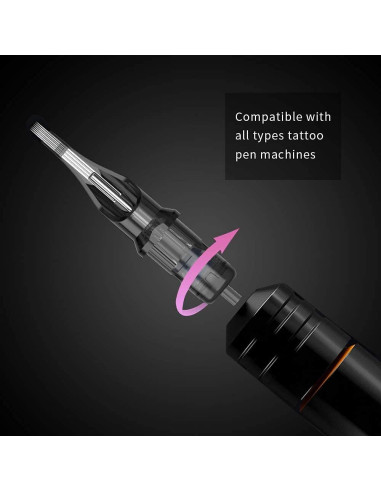 Agujas de Cartucho para Tatuaje Romlon - 20 Piezas Estériles 9RM