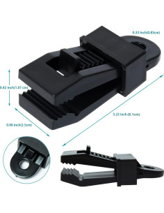 Clip de Lona Multipropósito KEKE COO 15 Pcs Negro 2