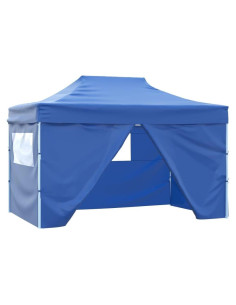 Carpa de Fiesta Plegable KCCLVER 2.8x4.1m Azul Resistente UV