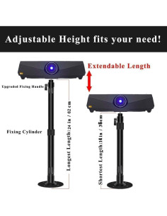 Soporte de Proyector 2-Be-Best Ajustable 37-62 cm Negro 2