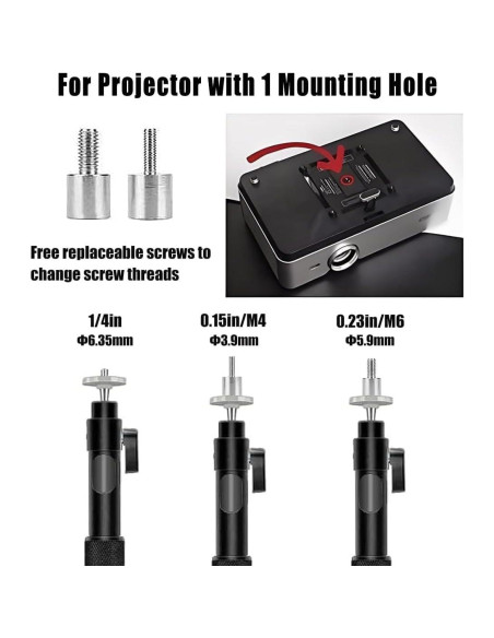 Soporte de Proyector 2-Be-Best Ajustable 37-62 cm Negro