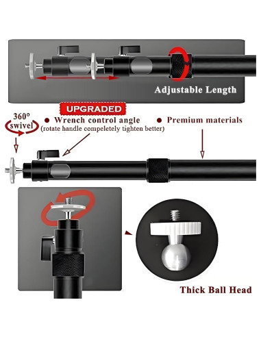 Soporte de Proyector 2-Be-Best Ajustable 37-62 cm Negro