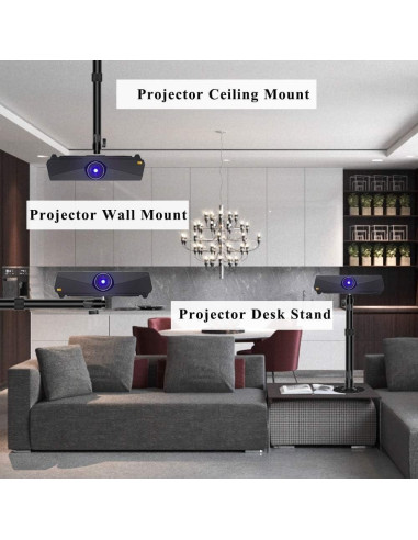 Soporte de Proyector 2-Be-Best Ajustable 37-62 cm Negro