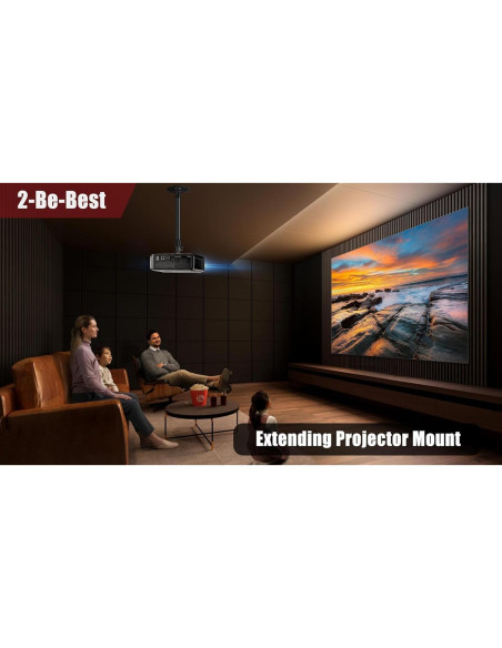 Soporte de Proyector 2-Be-Best Ajustable 37-62 cm Negro