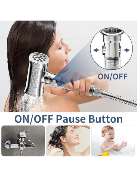 Cabezal de Ducha KAIYING Alta Presión 4 Modos Filtrado Cromo