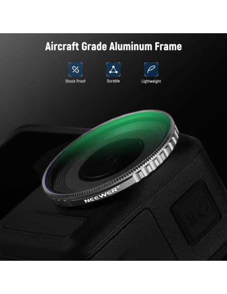 Kit de Filtros CPL y ND Neewer para DJI Osmo Action 4/5 Pro Kit de Filtros CPL y ND Neewer para DJI Osmo Action 4/5 Pro