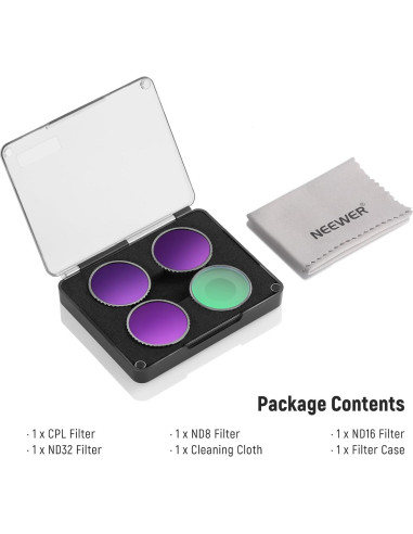 Kit de Filtros CPL y ND Neewer para DJI Osmo Action 4/5 Pro