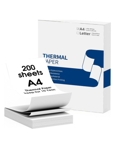 Papel Térmico A4 PhoFuta 200 Hojas Compatible Impresoras