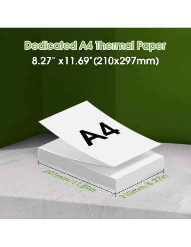 Papel Térmico A4 PhoFuta 200 Hojas Compatible Impresoras