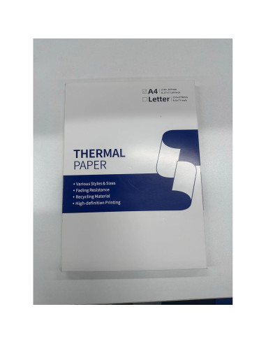 Papel Térmico A4 PhoFuta 200 Hojas Compatible Impresoras