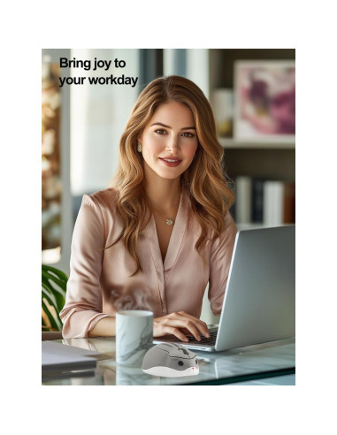 Ratón Inalámbrico Bluetooth Kawaii Forma de Hámster SHARE SUNSHINE