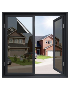 Película de Privacidad para Ventana rabbitgoo 44.5x198.1cm Negra