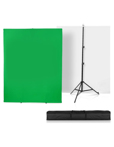 Soporte de fondo versátil SEDGEWIN 2x2m Chromakey blanco y verde