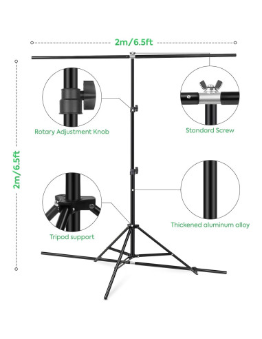 Soporte de fondo versátil SEDGEWIN 2x2m Chromakey blanco y verde
