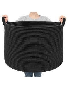Cesta Grande de Almacenamiento Goodpick 90L Negra 55.88x35.56cm