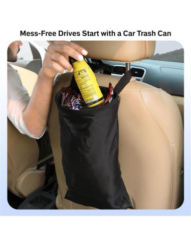 Bolsa de Basura para Auto EcoNour - 2 Paquete, Impermeable