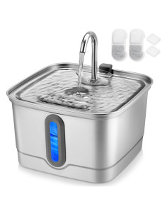 Fuente de Agua Automática para Gatos SEIRMEP 3L Acero Inoxidable