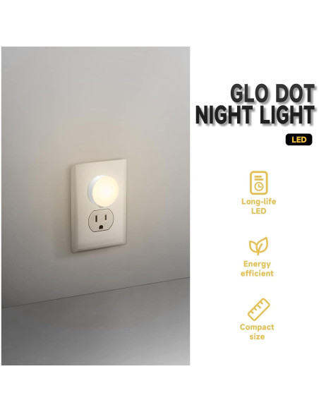 4 Pack Luz Nocturna LED Enchufable Alastech YNL-101WH3, Brillo Ajustable