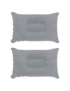 Paquete de 2 Almohadas Inflables LiXiongBao para Camping y Viajes