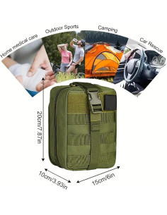 Kit de Primeros Auxilios Táctico Fozagoi IFAK 21.88x16.68cm 2