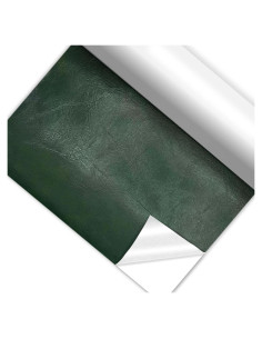 Parche de Reparación de Cuero Autoadhesivo Silllule 20x119 cm Verde Militar