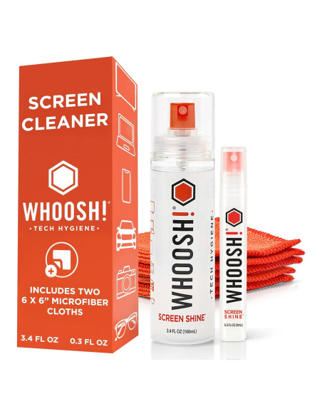Limpiador de Pantalla WHOOSH! Duo - 100 ml + 9 ml con Paños
