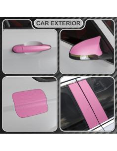 Vinilo de Fibra de Carbono 3D Lypumso Rosa 0.3m x 1.5m 2