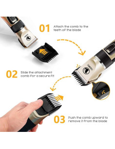 Cortapelos Inalámbrico CEENWES KM-809B para Perros y Gatos 2