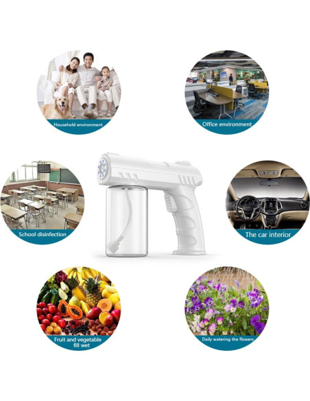 Atomizador Nano de Mano BEBESIRI Blanco 280ml Carga Inalámbrica