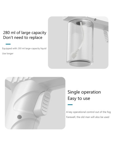 Atomizador Nano de Mano BEBESIRI Blanco 280ml Carga Inalámbrica