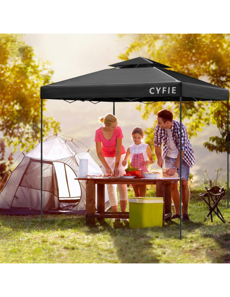 Carpa Plegable 10x10 Cyfie Impermeable con Pared Lateral