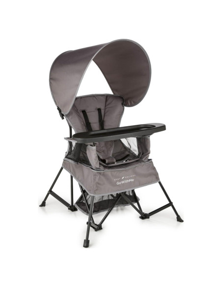 Silla Portátil Baby Delight Venture Gris con Capota Solar