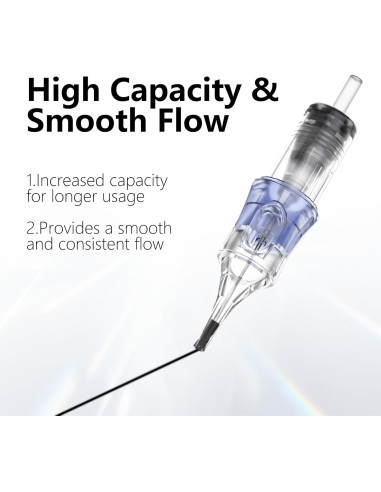 Agujas de Cartucho de Tatuaje BRONC 50pcs Mixtas 0.30mm