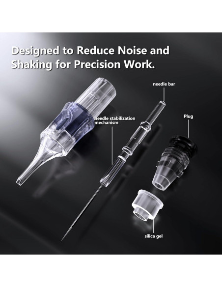 Agujas de Cartucho de Tatuaje BRONC 50pcs Mixtas 0.30mm