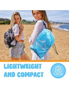 Sofá Inflable AlphaBeing Azul Aqua 295kg para Playa y Camping 2