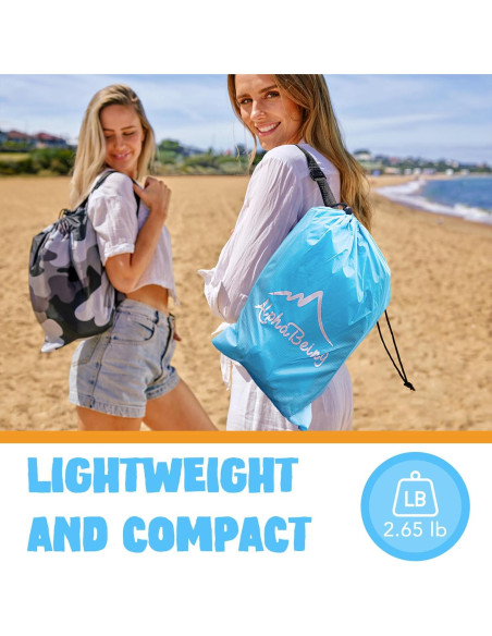 Sofá Inflable AlphaBeing Azul Aqua 295kg para Playa y Camping
