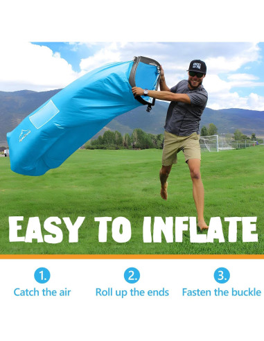 Sofá Inflable AlphaBeing Azul Aqua 295kg para Playa y Camping