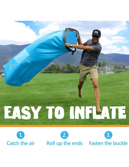 Sofá Inflable AlphaBeing Azul Aqua 295kg para Playa y Camping