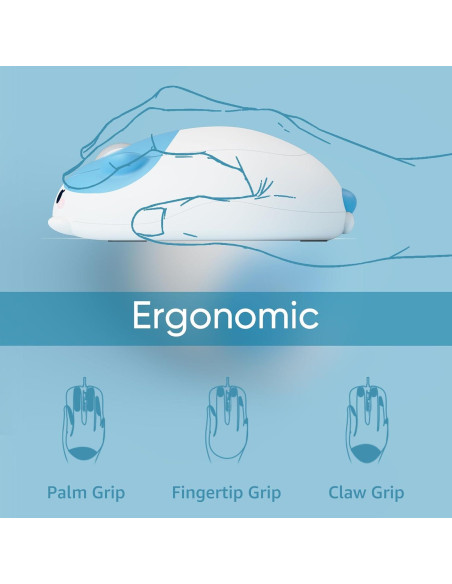 Ratón Inalámbrico para Juegos Akko Gato Azul y Blanco 2.4GHz