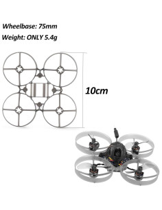Marco Quadcopter FPV Shaluoman 75mm para Mobula7/Moblite7 2