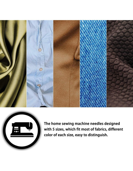 Agujas de Máquina de Coser WILLBOND 30 Pcs Punta Regular