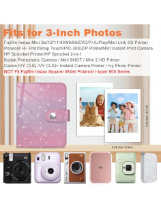 Álbum de Fotos Fintie Mini para Fujifilm Instax 52 Bolsillos 2