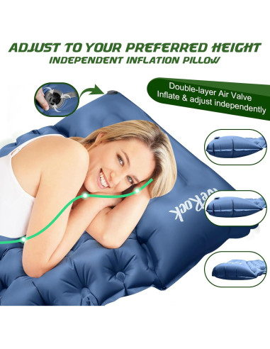 Colchón Inflable WeRock 200x68.6cm con Almohada y Bomba