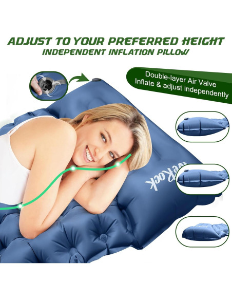 Colchón Inflable WeRock 200x68.6cm con Almohada y Bomba