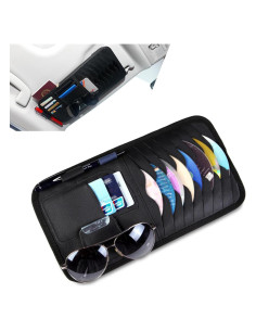 Estuche Organizador de Visera para CD icykale Negro 1 PC